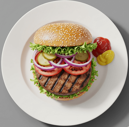 Single Hand Made Beef Burger 