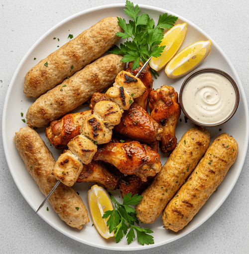 Chicken Kofta, Chicken Shish & Chicken Wings 